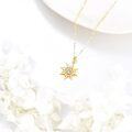 wholesale 14K Gold Opal Moonstone Starburst Pendant Necklace for Women-0-3