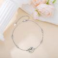 wholesale 925 Sterling Silver Crystal Moon Star Heart Adjustable Ankle Anklet-0-2