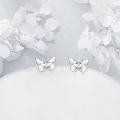 wholesale 925 Sterling Silver Origami Butterfly Stud Earrings for Women Girls Gift Idea-0-3