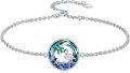 wholesale TOUPOP Sea Turtle Bracelet Anklet 925 Sterling Silver Beach Palm Tree Bracelet Summer Crystal Sea Turtle Jewelry Christmas Gifts For Women Her -0-0