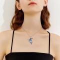 wholesale TOUPOP Dolphin Gifts For Women Dolphin Necklace Dolphin Jewelry 925 Sterling Silver Dolphin Crystal Pendant Necklace -0-1