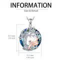 TOUPOP Sterling Silver Crystal Tree Of Life Pendant Sport Music Jewelry Gifts-0-5