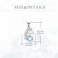 wholesale 925 Sterling Silver Blue Moonstone Horse Pendant Necklace-0-4
