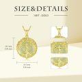 wholesale 14K Gold Sterling Silver Jade Tree of Life Necklace for Women-0-91
