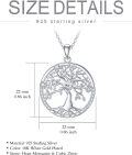 wholesale 925 Sterling Silver & 925 Platinum Plated Heart-Shaped Moissanite Tree Pendant Necklace-0-3