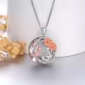 TOUPOP Sterling Silver & Stone Family Sister Mom Necklace Mother's Day Gift-0-4
