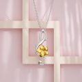 wholesale 925 Sterling Silver Plumeria Flower Musical Note Pendant Necklace for Women-0-2
