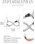 wholesale TOUPOP Infinity Necklace For Women 925 Sterling Silver Cat Pendant Necklace Anniversary Birthday Jewelry Gifts For Wife -0-3