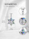 wholesale 925 Sterling Silver Abalone Shell Star of David Pendant Necklace for Women-0-4