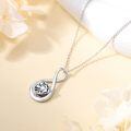 TOUPOP Sterling Silver Diamond April Birthstone Infinity Love Moon Necklace-0-4
