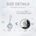 wholesale 925 Sterling Silver Moonstone Lotus Drop Earrings-0-3