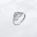 wholesale 925 Sterling Silver Celtic Knot Moon Ring Adjustable Open Celtic Jewelry Gift for Women-0-1