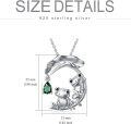 wholesale 925 Sterling Silver Green Enamel Frogs on Lily Pad Pendant Necklaces Adorable Animal Gifts for Her-0-3