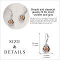 wholesale Sterling Silver Moonstone Leverback Teardrop Dangle Earrings for Women-0-16