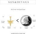wholesale 14K Yellow Gold Caduceus RN Pendant Necklace for Nurses Gifts-0-4