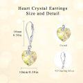 wholesale 925 Sterling Silver Austrian Crystal Heart Birthstone Dangle Drop Earrings-0-6