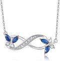 wholesale Sterling Silver Birthstone Infinity Butterfly Necklace for Women Gift for Mom Wife-0-0