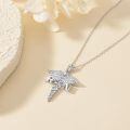 wholesale 925 Sterling Silver Platinum Plated Rn Caduceus Nurse Pendant Necklace With Lab Created Moissanite-0-2