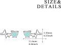 wholesale 925 Sterling Silver Opal Heartbeat Stud Earrings - Nurse Gifts-0-3