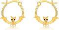 wholesale 14K Gold Bat Huggie Hoop Earrings - Adorable Gifts for Her-0-0