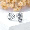 wholesale 925 Sterling Silver Round Flower Design with Cubic Zirconias Stud Earrings for Women-0-2