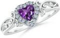 wholesale 925 Sterling Silver Celtic Knot 1ct Heart Moissanite Diamond Birthstone Ring-0-0