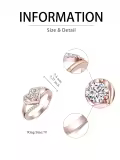 TOUPOP 14k Gold Plated Sterling Silver Moissanite Engagement Ring-0-3