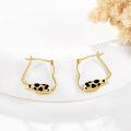 wholesale 14K Gold Cow Animal Shape Huggie Hoop Earrings for Women Girls Gifts-0-1
