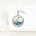wholesale 925 Sterling Silver Abalone Shell Mountain Faith Cross Pendant Necklace for Women and Moms-0-4