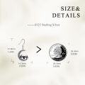 wholesale 925 Sterling Silver Gothic Bat & Crescent Moon Drop Earrings for Women-0-4