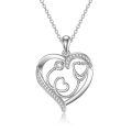 wholesale 925 Sterling Silver Heart-Shaped Pendant with Diamonds and Stethoscope Design - Perfect Gift for Nurses & Doctors-0-0