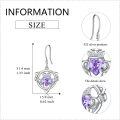 wholesale Sterling Silver Crystal Claddagh Celtic Knot Heart Dangle Earrings-0-9
