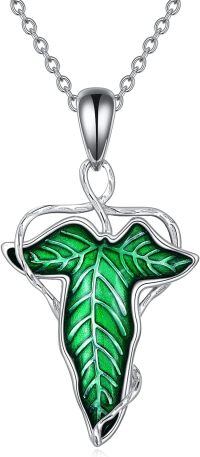 wholesale Sterling Silver Cubic Zirconia Arwen Evenstar Necklace for Women-green necklace