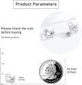 wholesale 925 Sterling Silver Cat Stud Earrings with Moon Heart Design for Women-0-4