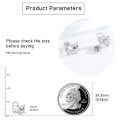 wholesale 925 Sterling Silver Cute Winking Cat Stud Earrings Platinum Plated Animal Jewelry-0-4