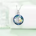 TOUPOP Sterling Silver Crystal Elephant Urn Necklace For Ashes-0-2