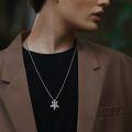 wholesale 925 Sterling Silver Pentagram Baphomet Head Pendant Necklace Gothic s for Women and Men-0-1