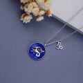 wholesale Sterling Silver Aries Zodiac Constellation Necklace Horoscope Medallion Choker Coin Pendant Dainty Birthday Gift for Women-0-39