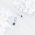 wholesale 925 Sterling Silver Turtle Green Crystal Drop Earrings for Animal Lovers-0-2