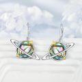 wholesale 925 Sterling Silver Moonstone Abalone Star of David Witchy Celtic Shell Flower Saturn Dangle Earrings Jewellery Gift for Women Girls-0-1