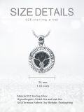 wholesale 925 Sterling Silver Deer Skull Pendant with Valknut and Rune Circle - Mens Norse Viking Jewelry -0-3