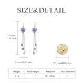 wholesale 925 Sterling Silver Amethyst Flower Drop Earrings With Chain Details-0-1