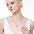 wholesale 925 Sterling Silver Onyx Cat Moon Pendant Necklace Women s Jewelry Gift-0-3