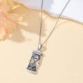 wholesale 925 Sterling Silver Memento Mori Tree Of Life Skull Hourglass Pendant Necklace-0-4