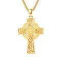 wholesale Gold 925 Sterling Silver Norse Vegvisir Compass Pendant with Valknut and Knotwork Design Chain Necklace for Men & Women -0-0