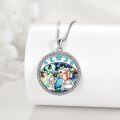 wholesale 925 Sterling Silver Abalone Shell Koala Pendant Necklace with Stars and Moons Design-0-4