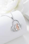 wholesale 925 Sterling Silver Angel Sisters Forever My Friend Pendant Necklace for Women-0-3