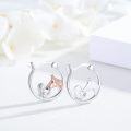 wholesale 925 Sterling Silver Horse Head Huggie Hoop Earrings for Women s-0-1