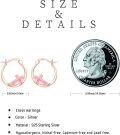 wholesale 925 Sterling Silver Pink Opal Cross Huggie Hoop Earrings for Women and Girls-0-5