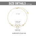 TOUPOP 14k Yellow Gold Infinity Heart Anklet For Women, 8+2 Inch-0-3